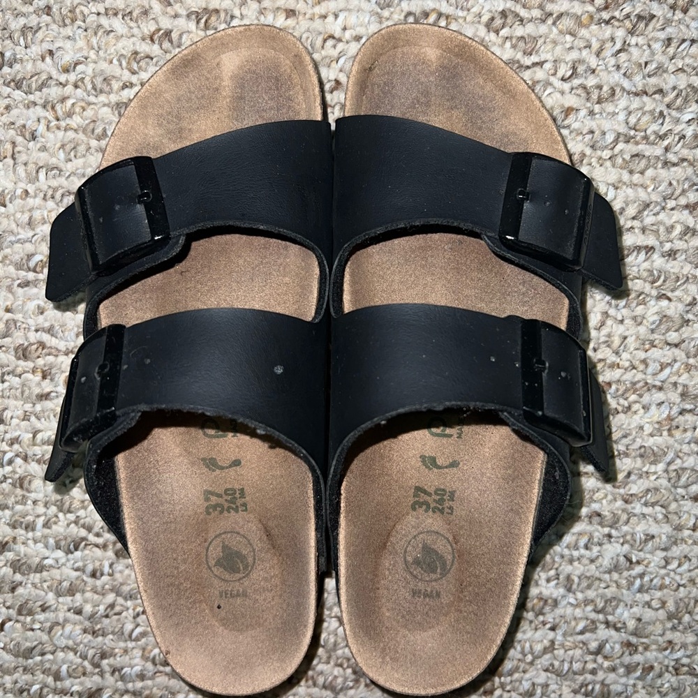 Black Birkenstock Platform Arizona